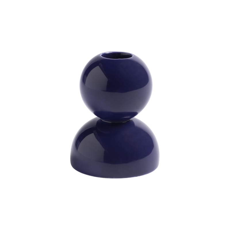 Décoration - Bougeoirs, photophores - Bougeoir Stack céramique violet / Ø 6.5 x H 8.5 cm - & klevering - Violet - Céramique