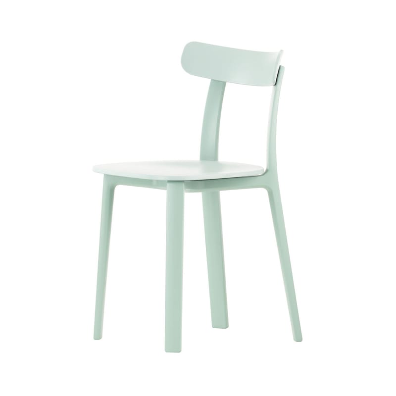 Mobilier - Chaises, fauteuils de salle à manger - Chaise APC plastique bleu - Vitra - Gris bleuté - Polypropylène teinté