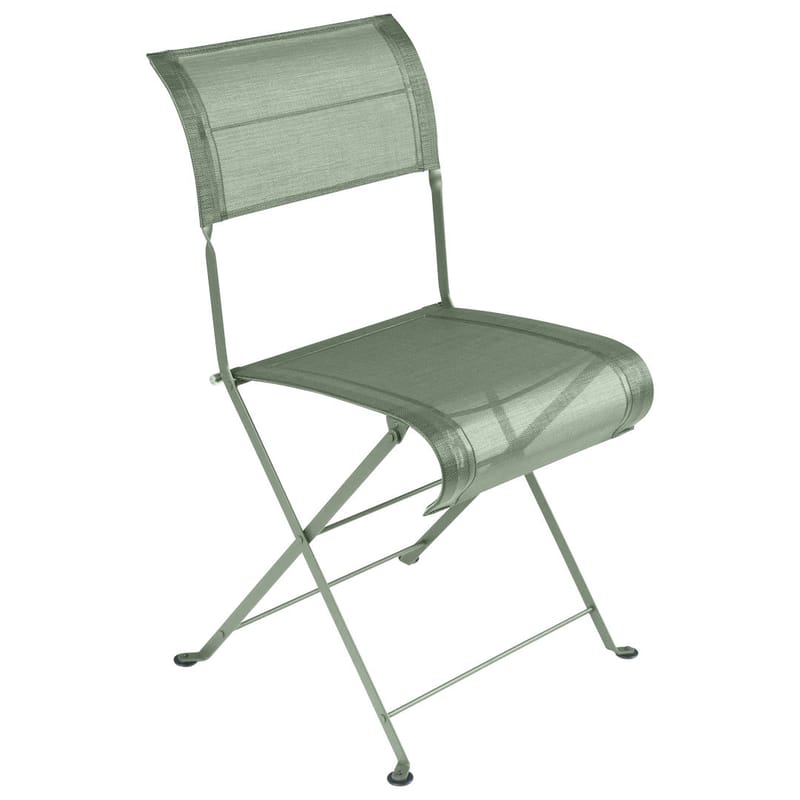 Mobilier - Chaises, fauteuils de salle à manger - Chaise pliante Dune tissu vert - Fermob - Cactus - Acier laqué, Toile polyester