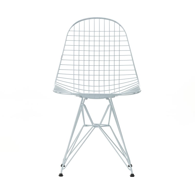 Mobilier - Chaises, fauteuils de salle à manger - Chaise Wire Chair DKR Colours métal bleu / By Charles & Ray Eames, 1951 - Vitra - Bleu ciel - Acier laqué époxy