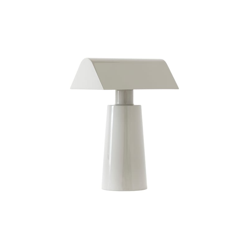 Luminaire - Lampes de table - Lampe sans fil rechargeable Caret MF1 métal gris / H 22 cm - &tradition - Gris soie - Acier laqué