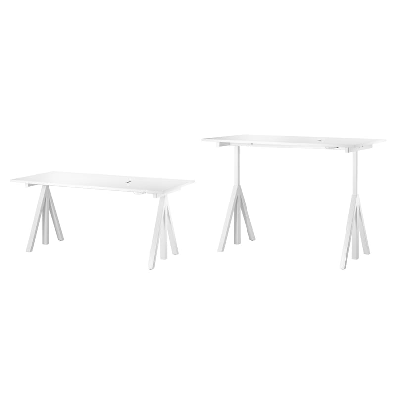 White trestle store desk