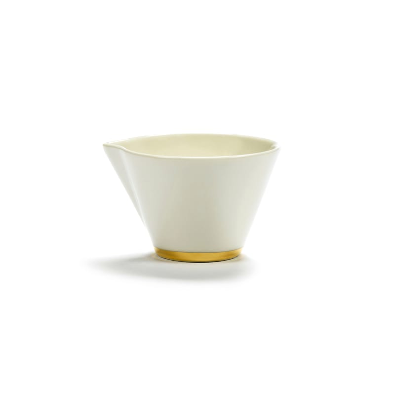 Table et cuisine - Thé et café - Pot à lait Désirée céramique blanc - Serax - Blanc & or - Porcelaine
