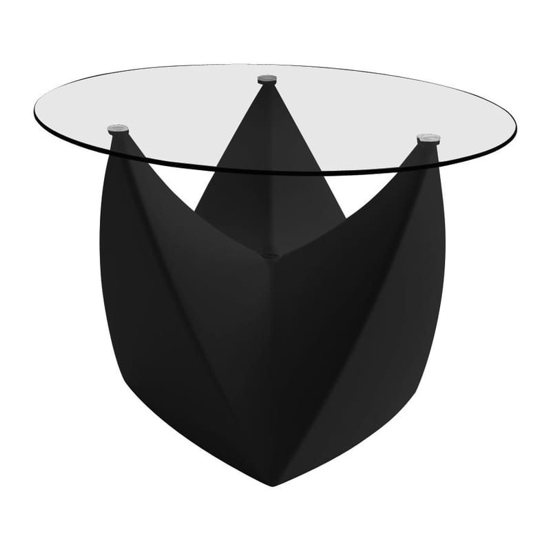 Mobilier - Tables basses - Table basse Mr. LEM verre plastique noir - MyYour - Noir - Plateau transparent - Polyéthylène rotomoulé, Verre