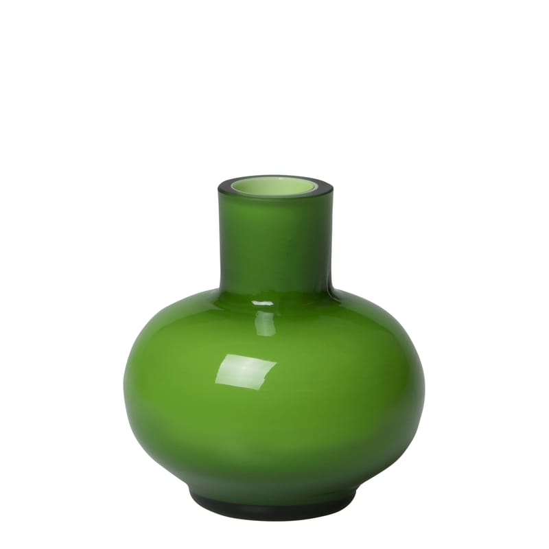 Décoration - Vases - Vase Mini verre vert / Ø 5,5 x H 6 cm - Marimekko - Vert - Verre soufflé bouche