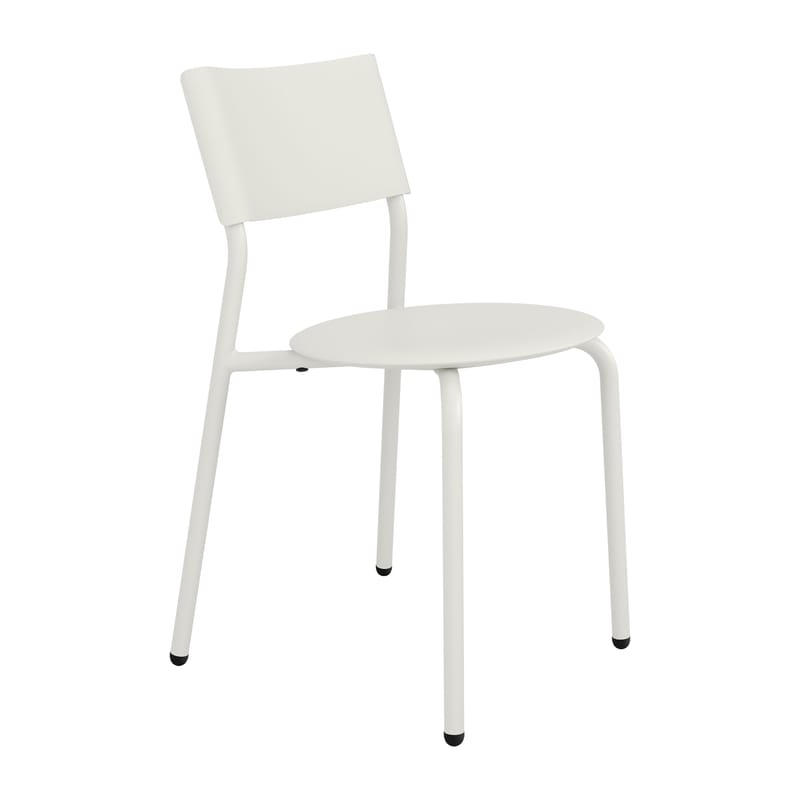 Mobilier - Chaises, fauteuils de salle à manger - Chaise empilable SSDr Outdoor plastique gris / Pour l\'extérieur - Recyclé - TIPTOE - Gris craie - Acier thermolaqué, Polypropylène recyclé