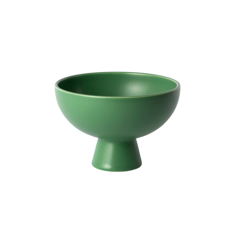 Table et cuisine - Saladiers, coupes et bols - Coupe Strøm Small céramique vert / Ø 15 cm - Fait main - Exclusivité - raawii - Vert - Céramique