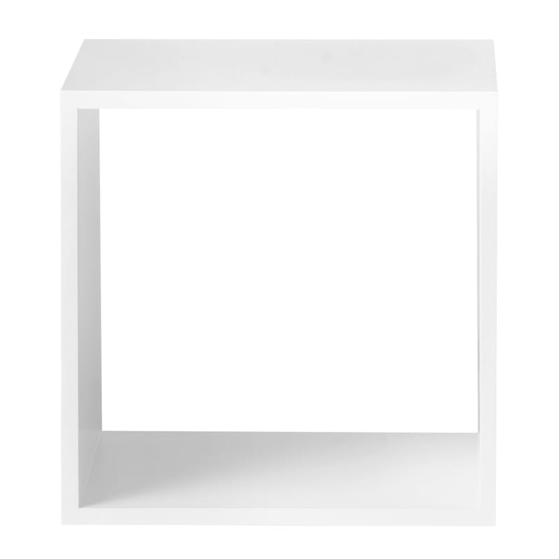 Mobilier - Etagères & bibliothèques - Etagère Stacked bois blanc / Medium carré 43x43 cm / Sans fond - Muuto - Blanc - MDF peint
