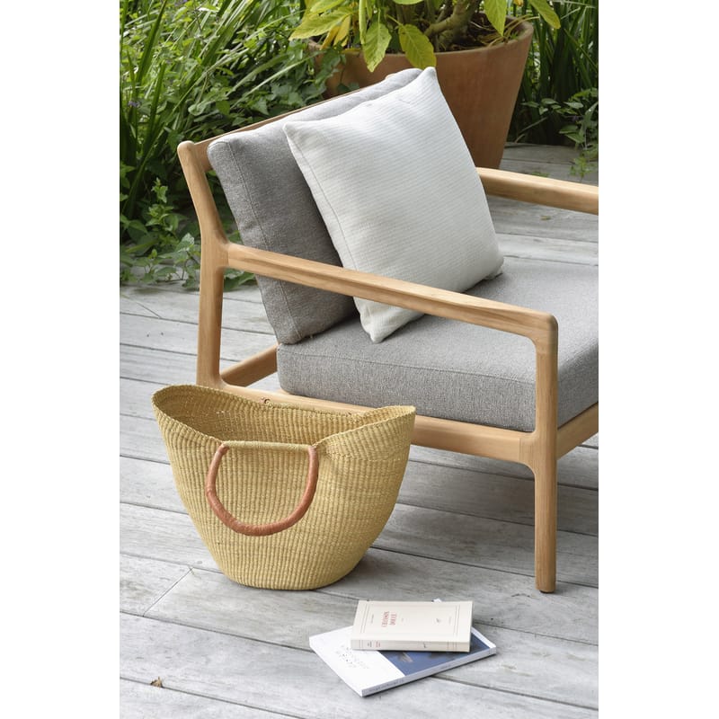 Jack Outdoor1-siège fauteuil lounge teck ethnicraft | Blanc cassé | ETHNICRAFT 10250