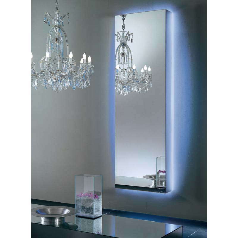 Mobilier - Compléments d\'ameublement - Miroir lumineux I Massi plastique miroir / L 67 x H 201  cm - Glas Italia - Rectangulaire - Matière plastique