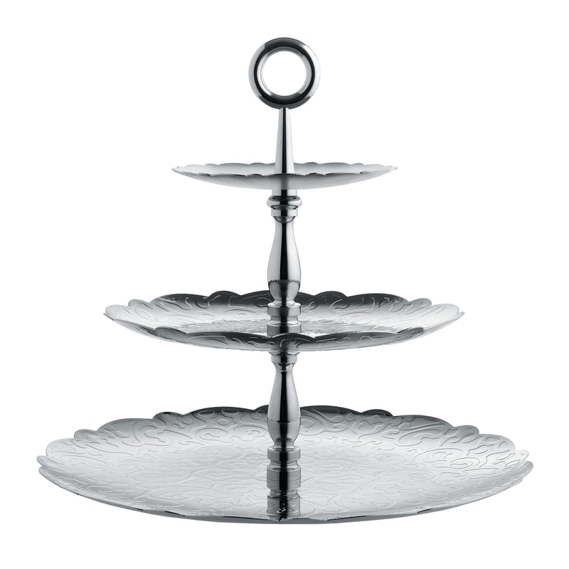 Table et cuisine - Plateaux et plats de service - Serviteur Dressed for X-mas métal / 3 plateaux - Alessi - Acier - Acier inoxydable poli