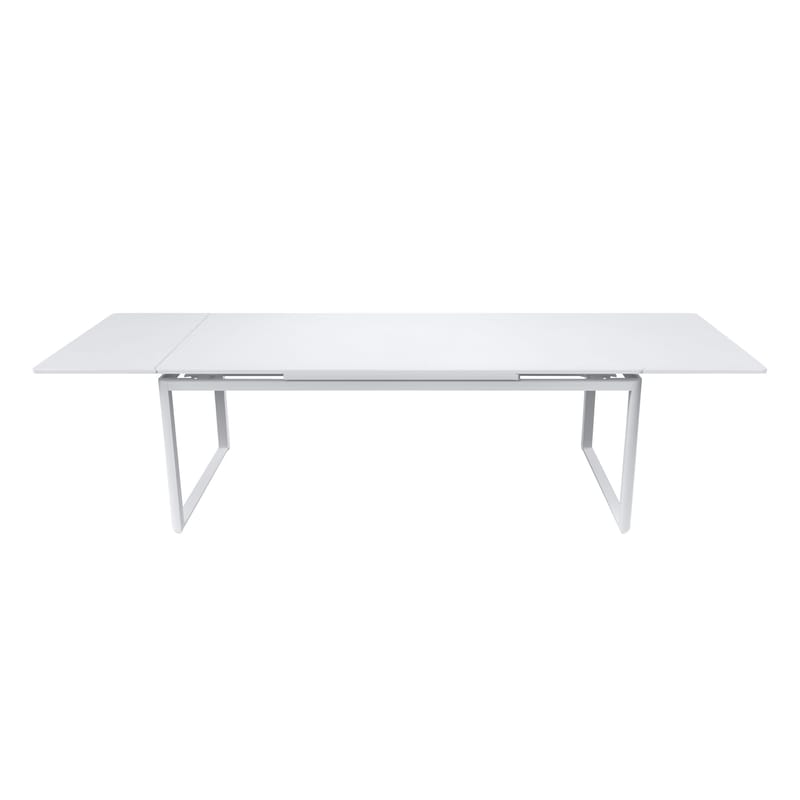 Jardin - Tables de jardin - Table à rallonge Biarritz métal blanc / L 200 à 300 cm - Fermob - Blanc - Acier laqué, Aluminium laqué
