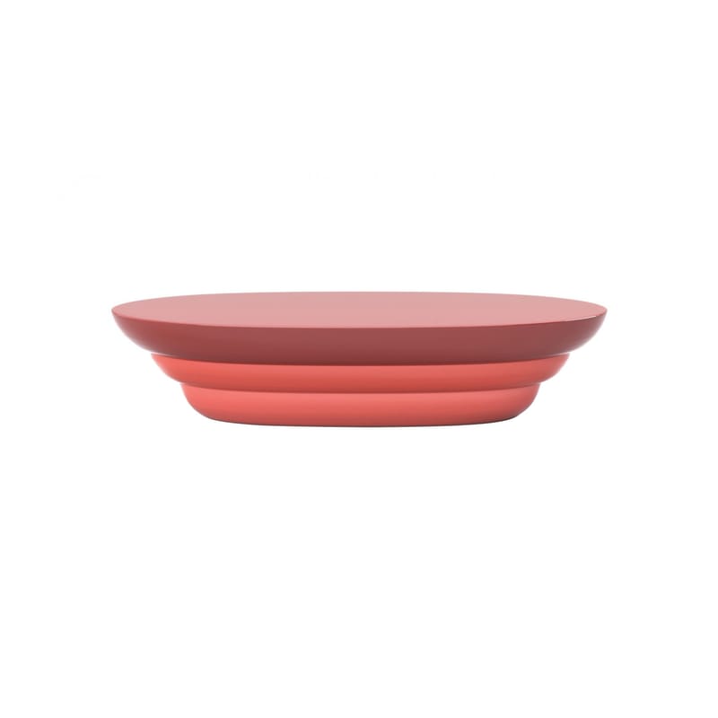 Mobilier - Tables basses - Table basse Babka  rouge / Fibre de verre - 150 x 65 x H 34 cm - POPUS EDITIONS - Terracota - Fibre de verre laquée
