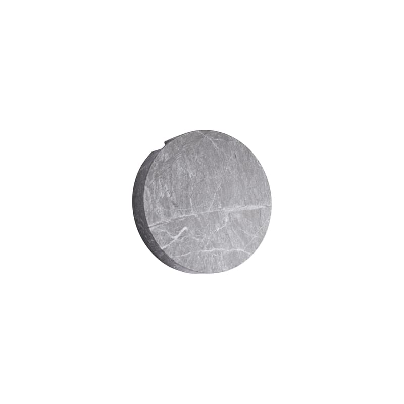 Luminaire - Appliques - Applique Lane LED métal gris / Ø 16,5 cm - ENOstudio - Effet marbre gris - Acier