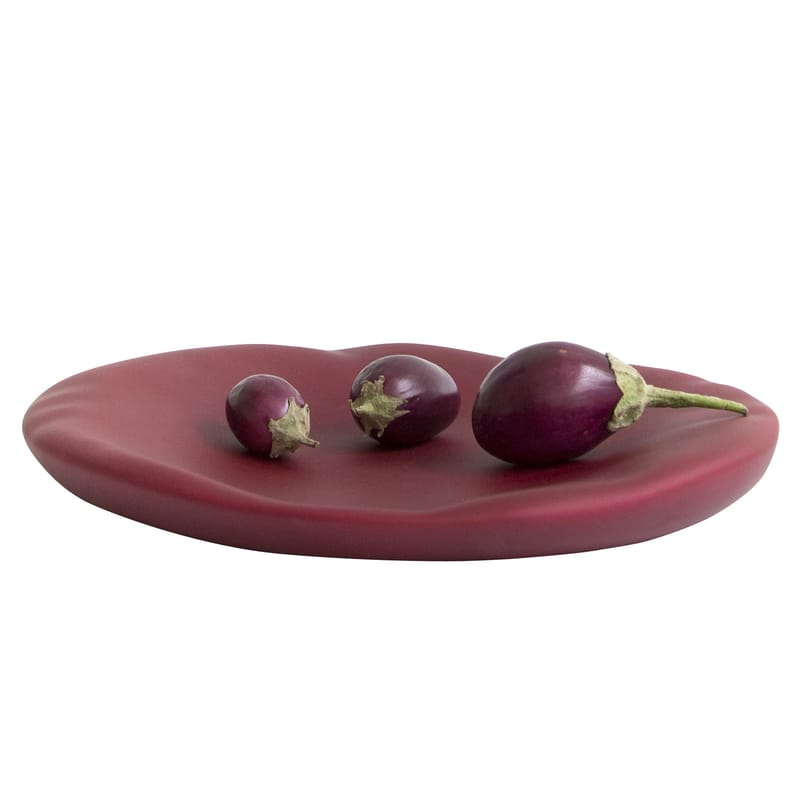 Table et cuisine - Assiettes - Coupe Canova Large céramique rouge / Ø 37 cm - Constance Guisset, 2017 - Moustache - Bordeaux - Céramique