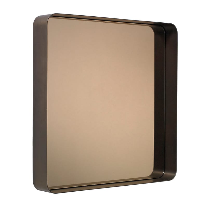 Décoration - Miroirs - Miroir mural Cypris métal marron / 70 x 70 cm - Laiton - ClassiCon - Brun / Miroir bronze - Laiton massif bruni, Verre fumé