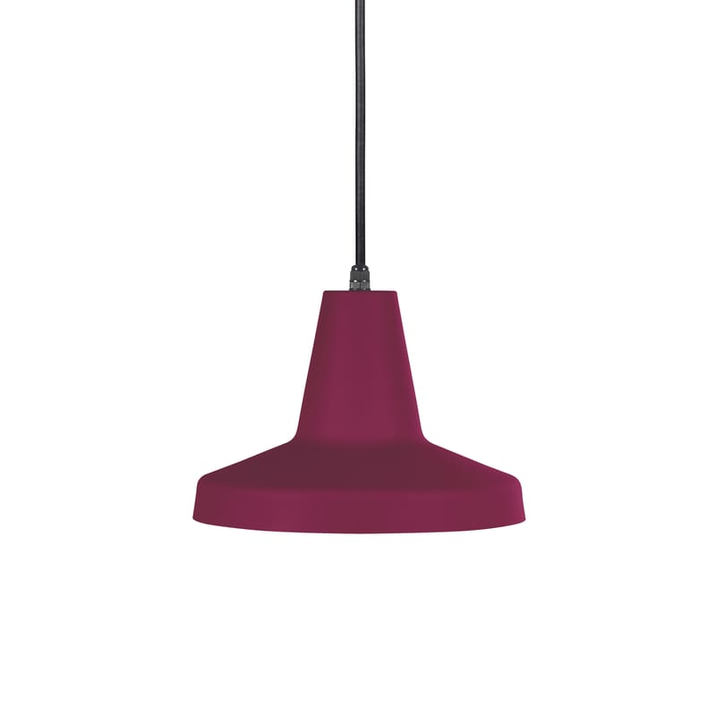 Luminaire - Suspensions - Suspension d\'extérieur Famara métal rouge violet / Ø 26,3 cm - Câble avec prise (branchement secteur) - EASY LIGHT by Carpyen  - Bordeaux - Métal
