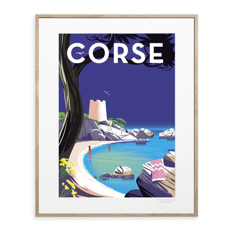 Décoration - Stickers, papiers peints & posters - Affiche Monsieur Z - Corse papier multicolore / 40 x 50 cm - Image Republic - Corse - Papier mat