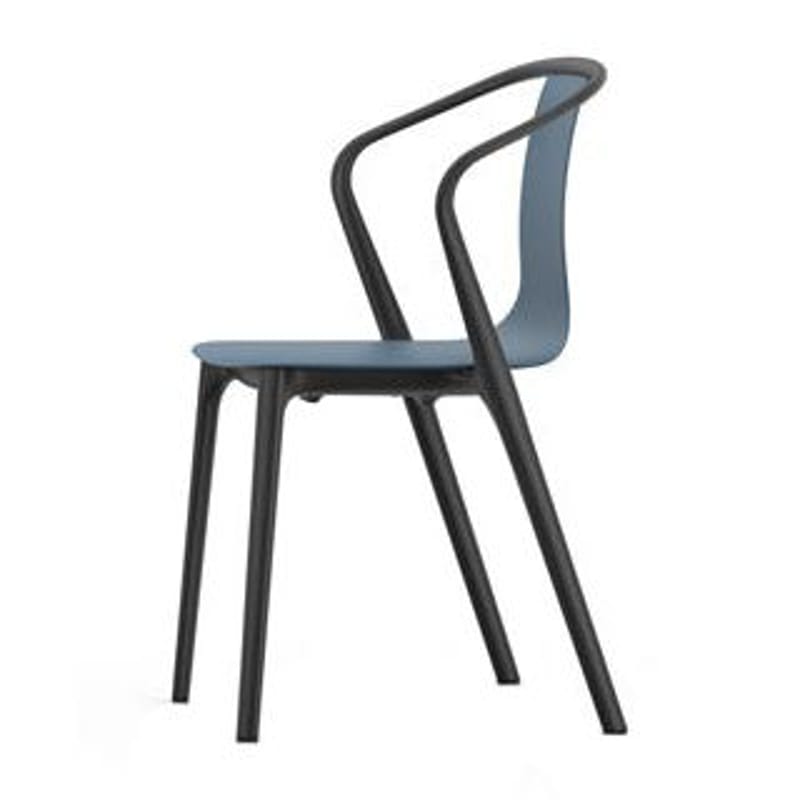 Mobilier - Chaises, fauteuils de salle à manger - Fauteuil Belleville plastique bleu - Vitra - Bleu de mer - Polyamide