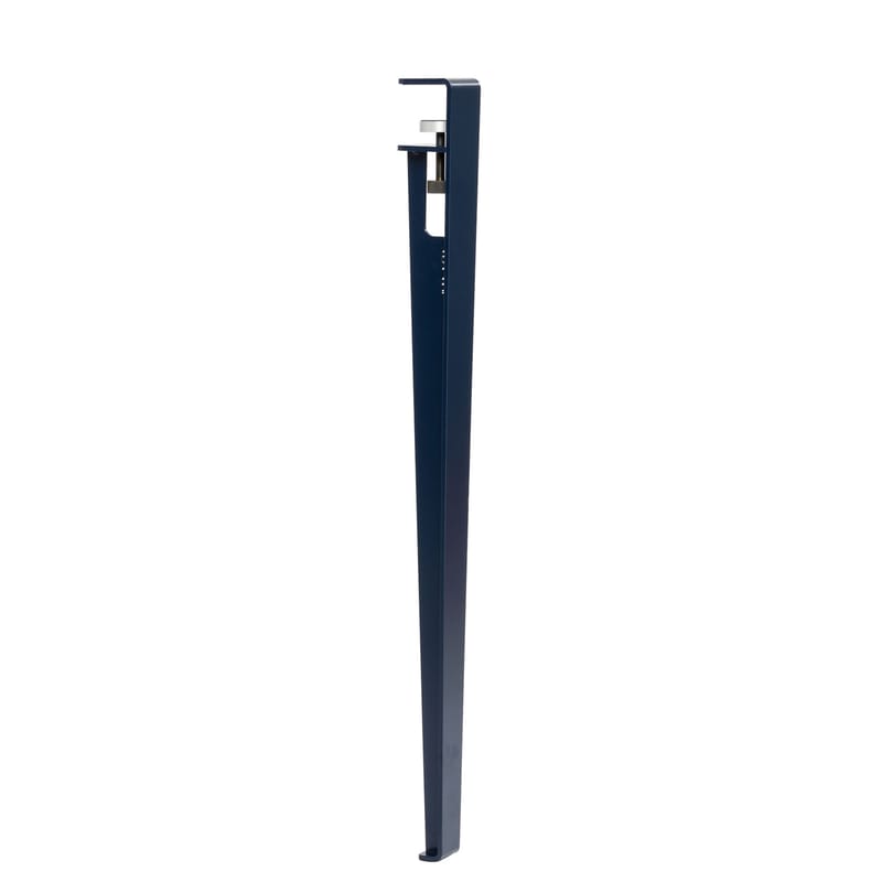 Mobilier - Bureaux - Pied avec fixation étau métal bleu / H 75 cm - Pour créer table & bureau - TIPTOE - Bleu Minéral - Acier thermolaqué