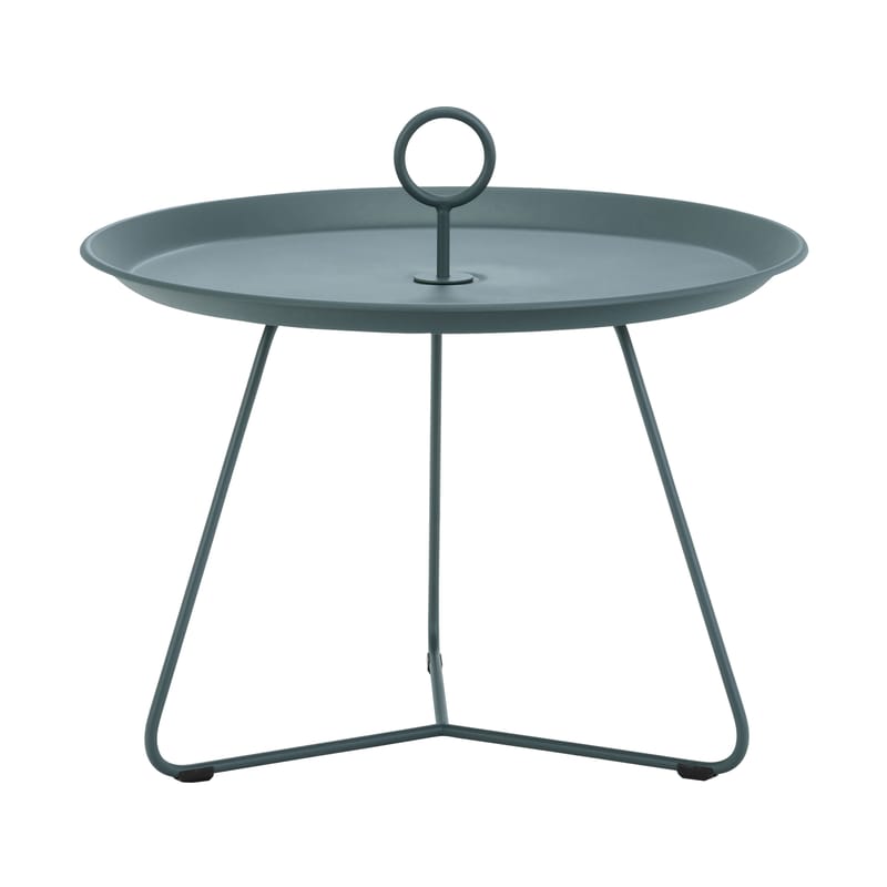 Mobilier - Tables basses - Table basse Eyelet Medium métal vert / Ø 60 x H 43,5 cm - Houe - Vert sapin - Métal laqué époxy