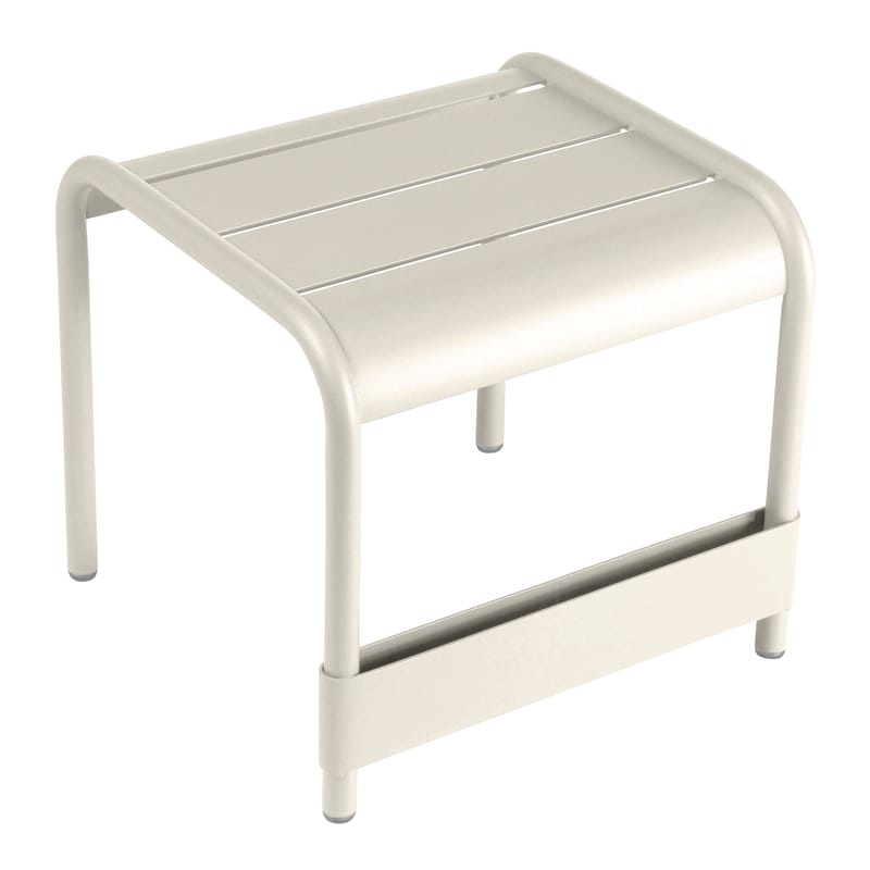 Mobilier - Tables basses - Table d\'appoint Luxembourg métal gris / Repose-pieds - 44 x 42 cm - Fermob - Gris argile - Aluminium laqué