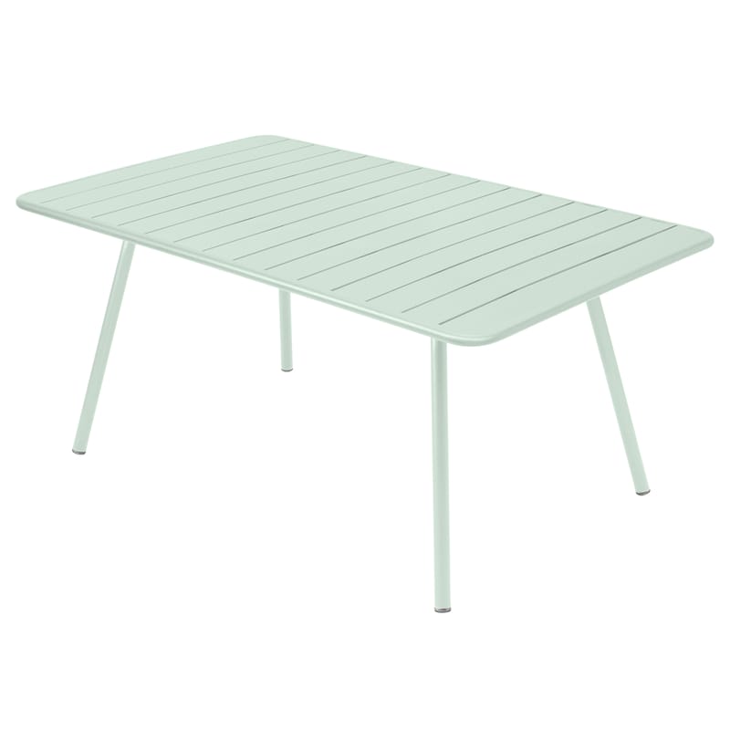 Jardin - Tables de jardin - Table rectangulaire Luxembourg métal vert / 6 à 8 personnes - 165 x 100 cm - Fermob - Menthe glaciale - Aluminium laqué