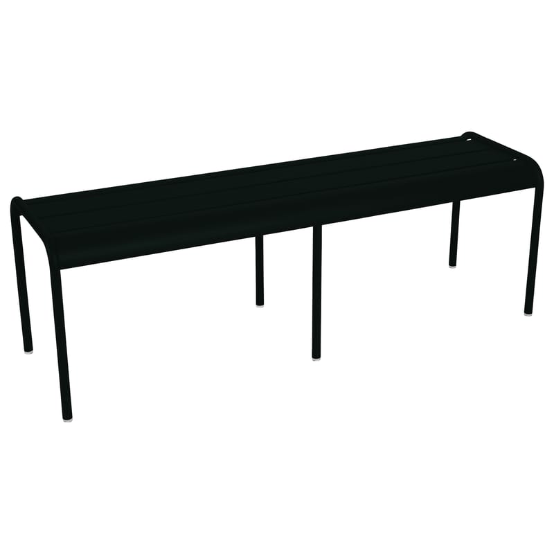 Life Style - Luxembourg Bench metal black 3/4 seaters - Fermob - Liquorice - Lacquered aluminium