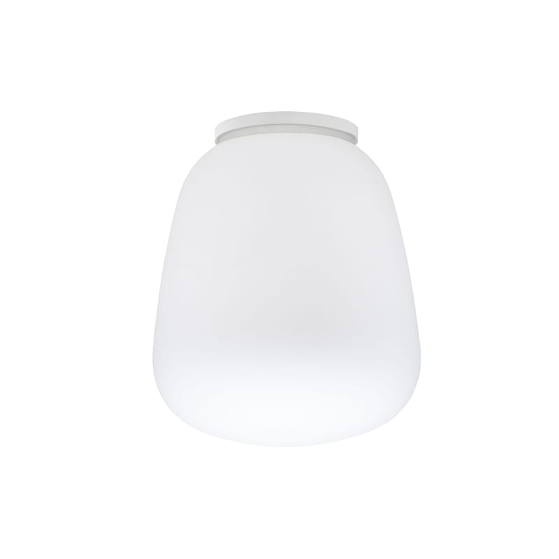Lighting - Wall Lights - Baka Ceiling light glass white / wall lamp - Ø 33 cm - Fabbian - White - Glass