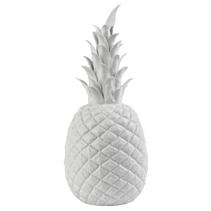 Décoration - Objets déco et cadres-photos - Décoration Pineapple Small céramique blanc / Ø 14 x H 32 cm - Porcelaine - Pols Potten - Blanc - Porcelaine