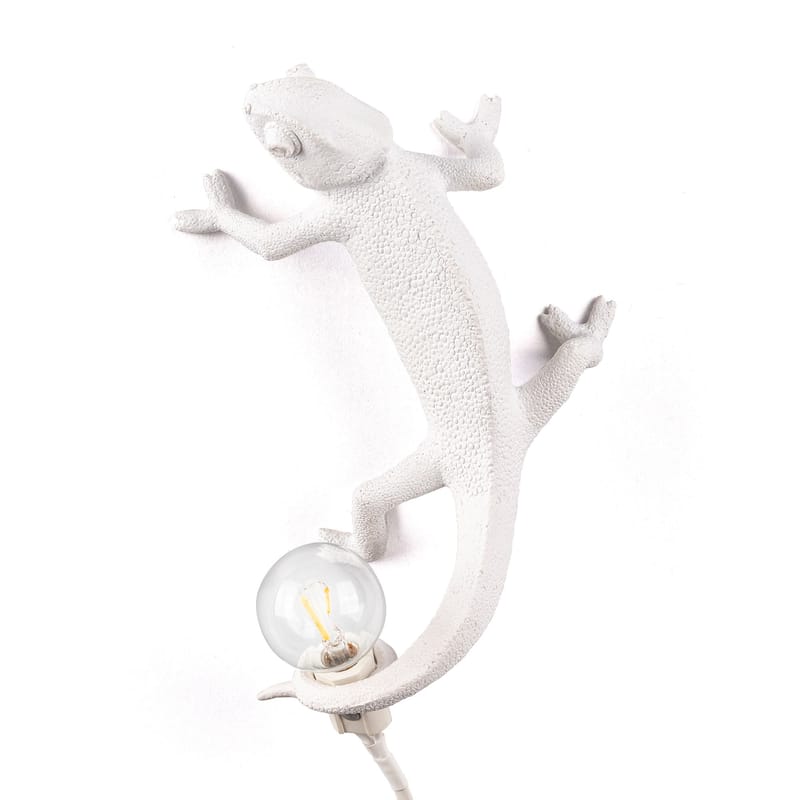 Décoration - Pour les enfants - Lampe de table Chameleon Going Up plastique blanc / Applique - Résine - Seletti - Up / Blanc - Résine