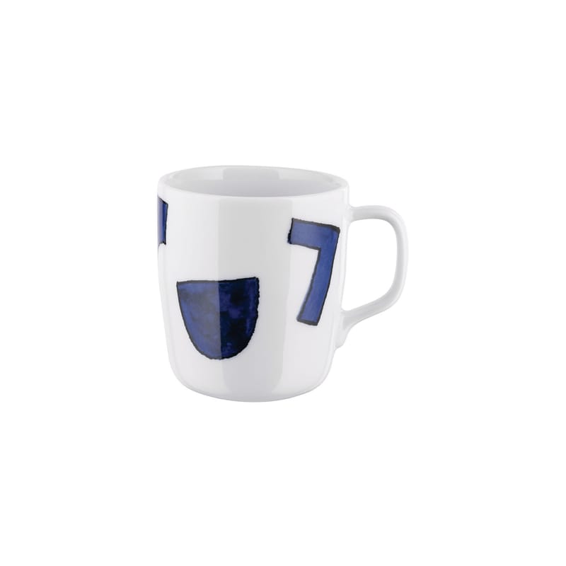 Table et cuisine - Tasses et mugs - Mug Itsumo - Yunoki céramique bleu / Set de 4 - Alessi - Blanc & bleu - Porcelaine