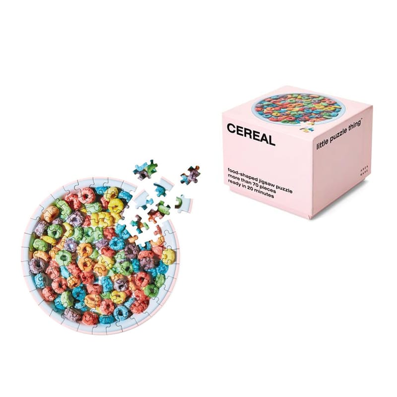 Décoration - Pour les enfants - Puzzle Little Puzzle Thing - Céréales papier multicolore / Mini puzzle 70 pièces - Areaware - Céréales - Carton