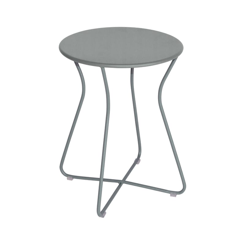 Mobilier - Tables basses - Tabouret Cocotte métal gris / Table d\'appoint - H 45 cm - Fermob - Gris lapilli - Acier