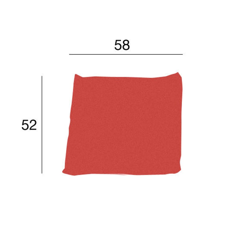 Interni - Cuscini  - Cuscino Kilt tessuto rosso Tessuto - Zanotta - Rosso - 58 x 52 cm - Tessuto