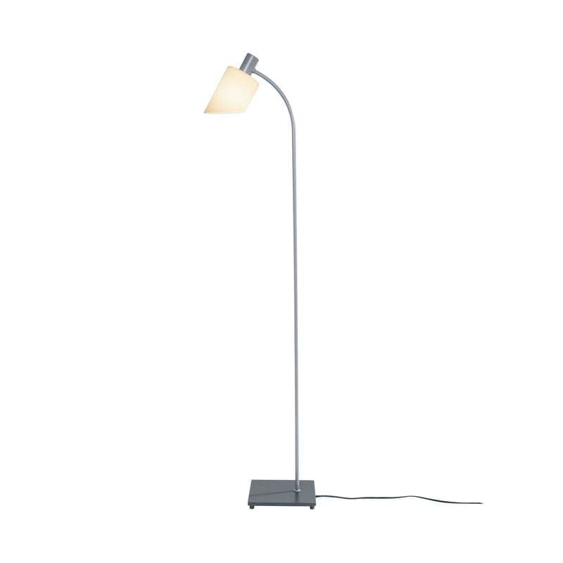 Luminaire - Lampadaires - Liseuse La Lampe de Bureau Reading verre blanc / Charlotte Perriand, 1965 - H 120 cm - Nemo - Blanc - Acier, Verre
