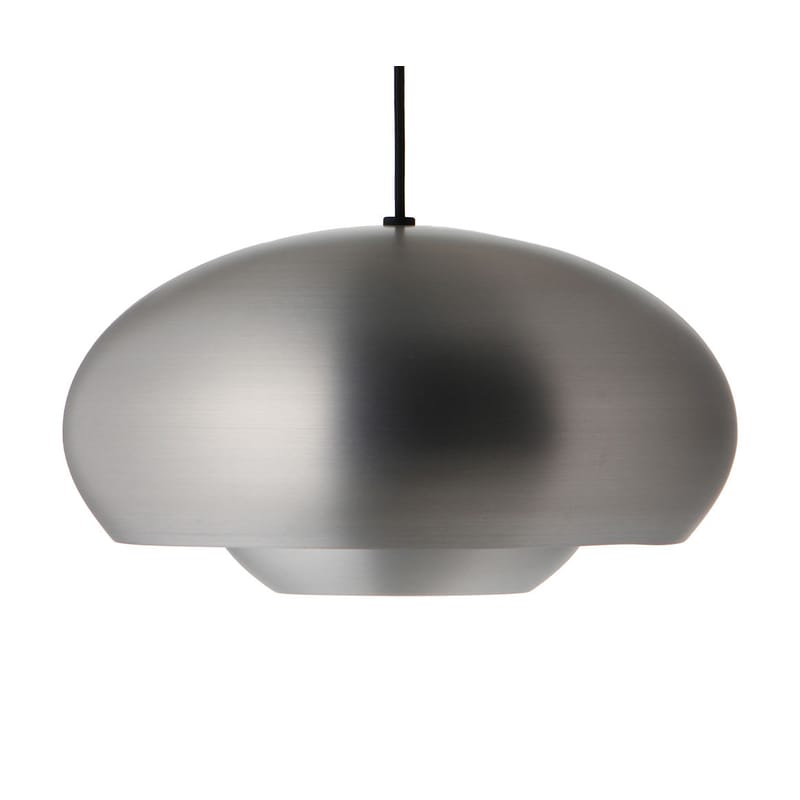 Luminaire - Suspensions - Suspension Champ gris métal / Ø 37,5 cm - Frandsen - Aluminium brossé - Aluminium brossé