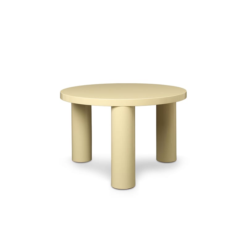 Mobilier - Tables basses - Table basse Post bois jaune / Ø 65 x H 41.4 cm - MDF laqué - Ferm Living - Limonade - MDF laqué