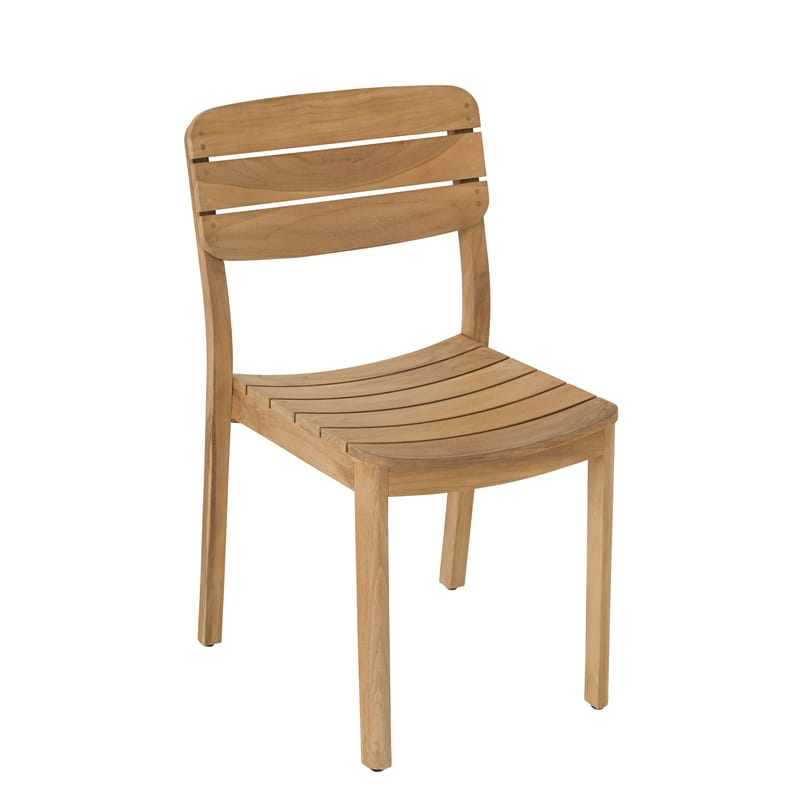 Mobilier - Chaises, fauteuils de salle à manger - Chaise Lodge bois naturel / Teck - Vlaemynck - Teck - Teck non huilé