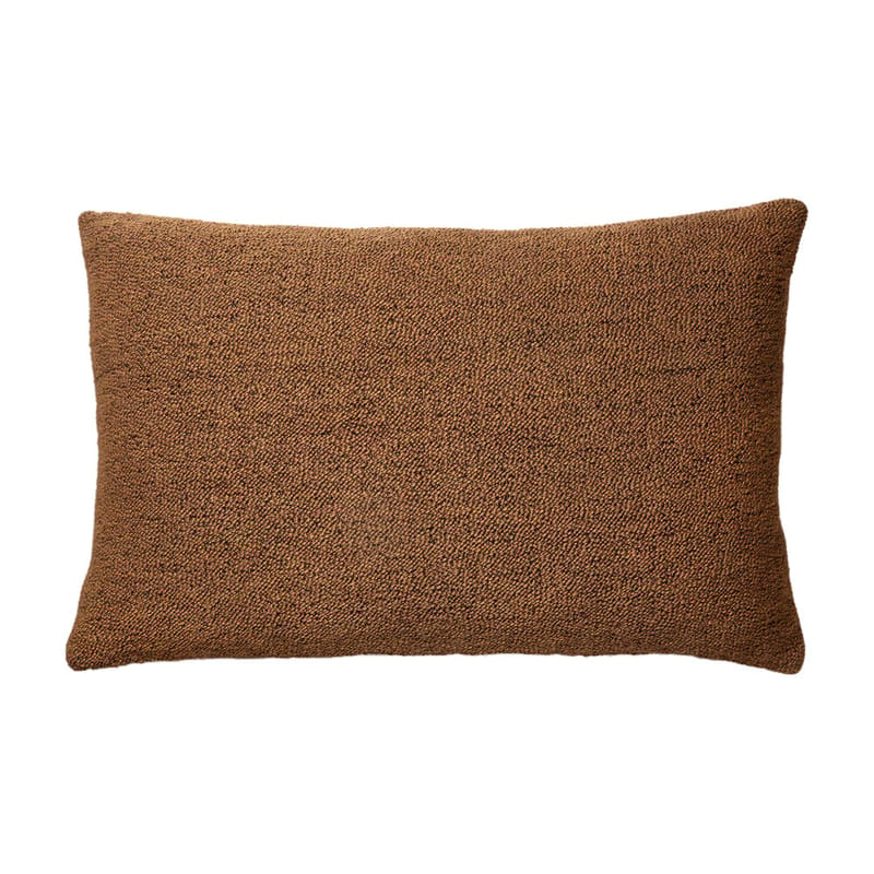 Interni - Cuscini  - Cuscino per esterno Boucle tessuto marrone / 60 x 40 cm - Ethnicraft - Marsala - Espanso, Tessuto in polipropilene