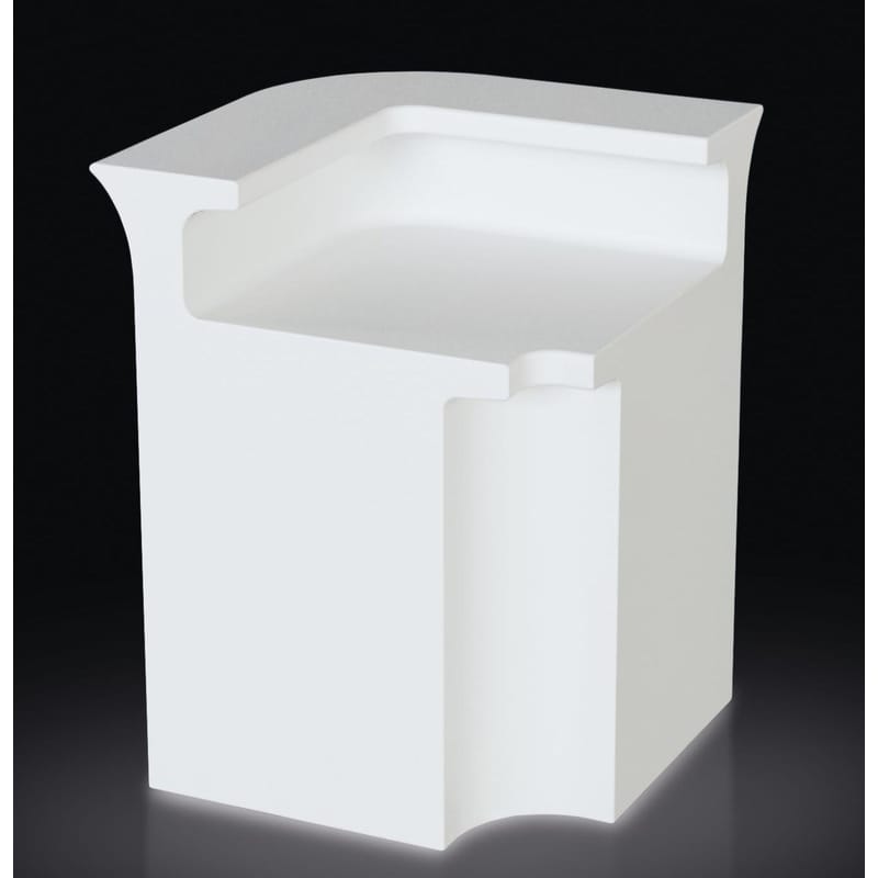 Furniture - High Tables - Break Line Luminous bar plastic material white - Slide - White - recyclable polyethylene