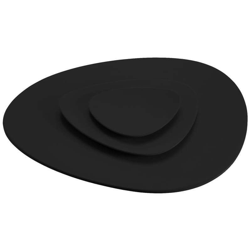 Table et cuisine - Assiettes - Sous-assiette Colombina plastique noir / L 39,6 cm - Alessi - Noir - Mélamine