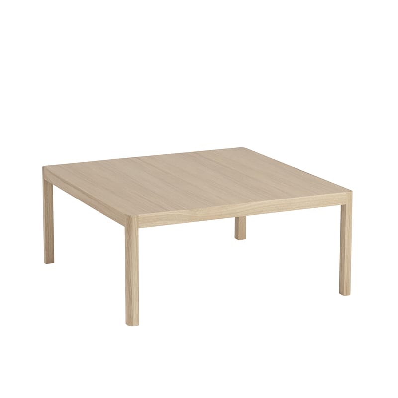 Mobilier - Tables basses - Table basse Workshop bois naturel / 86 x 86 x H 38 cm - Chêne - Muuto - Chêne naturel / Pieds chêne naturel - Chêne massif, Placage de chêne
