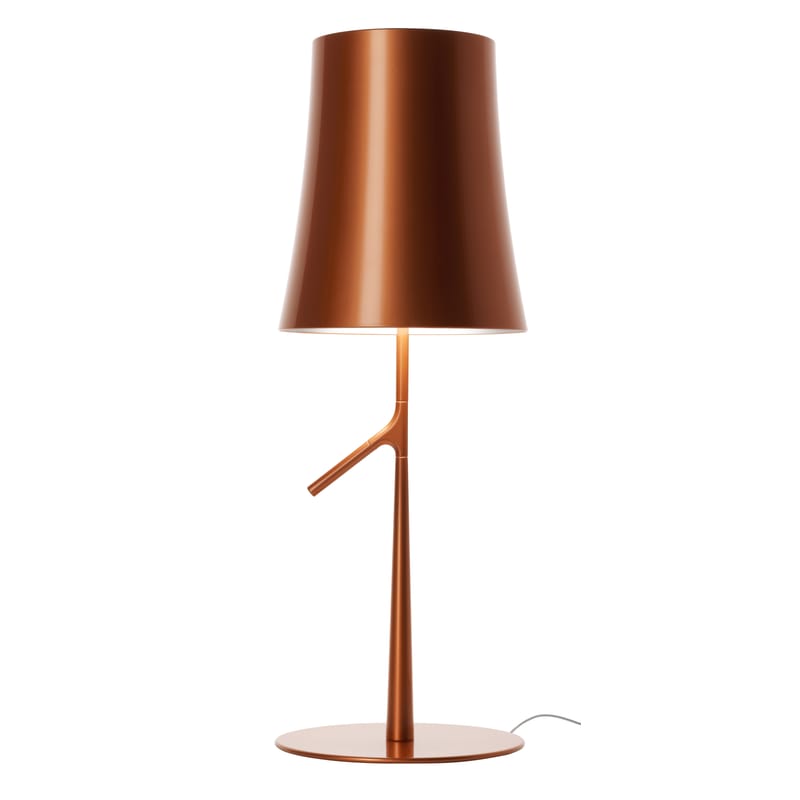 Lighting - Table Lamps - Birdie Grande LED Table lamp plastic material copper metal / LED - H 70 cm - Foscarini - Copper - Metallised polycarbonate, Steel, Zinc alloy