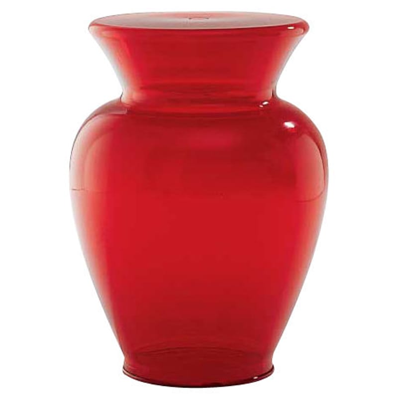 Décoration - Vases - Vase Gargantua plastique rouge / H 42,5 x Ø 33 cm - Kartell - Rouge - Polycarbonate