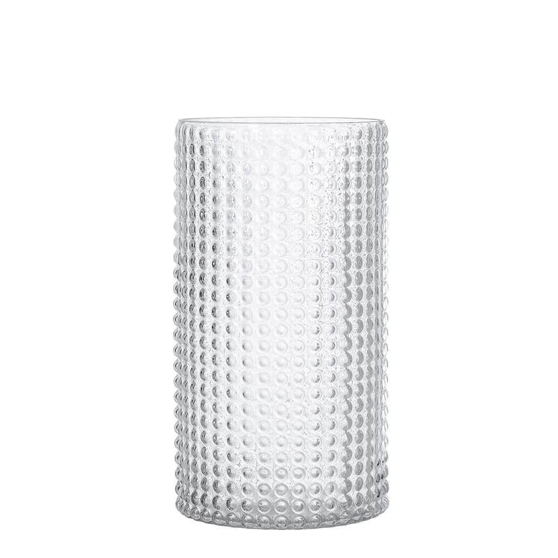 Décoration - Vases - Vase  verre transparent / Verre texturé - Ø 16 x H 30 cm - Bloomingville - Transparent - Verre