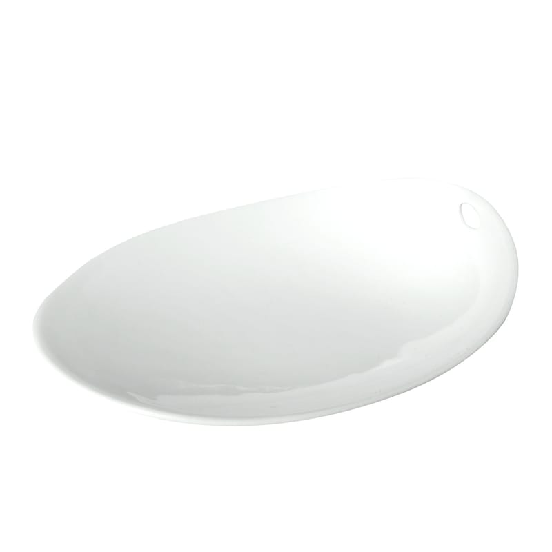 Table et cuisine - Assiettes - Assiette Jomon Small céramique blanc / 14 x 11 cm - cookplay - Blanc - Porcelaine