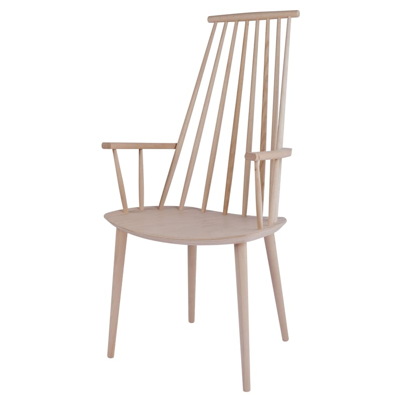 Mobilier - Chaises, fauteuils de salle à manger - Fauteuil J110 bois naturel / Réédition années 60 - Hay - Bois clair - Hêtre massif