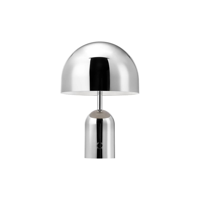 Luminaire - Lampes de table - Lampe sans fil rechargeable Bell Portable LED métal argent / H 28 cm - Tom Dixon - Argent - Acier
