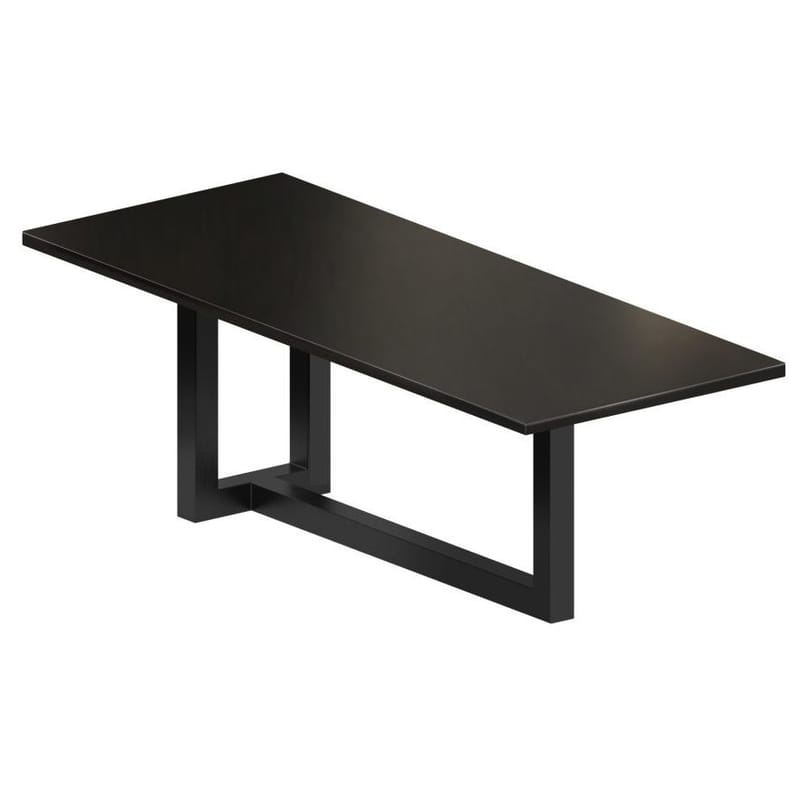 Mobilier - Tables - Table rectangulaire Augustin métal noir / Asymétrique - 220 x 88 cm - Zeus - Noir cuivré (porte grillagée) - Acier